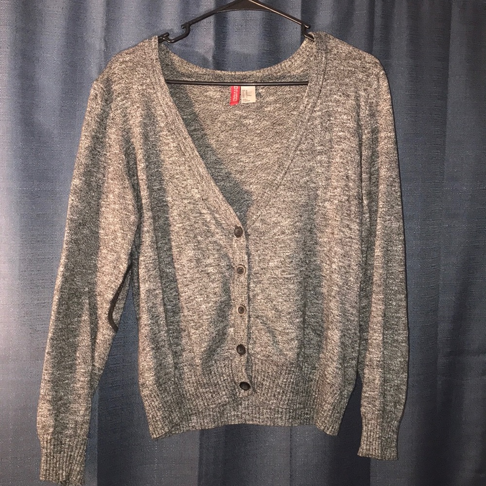 Button down V-neck sweater